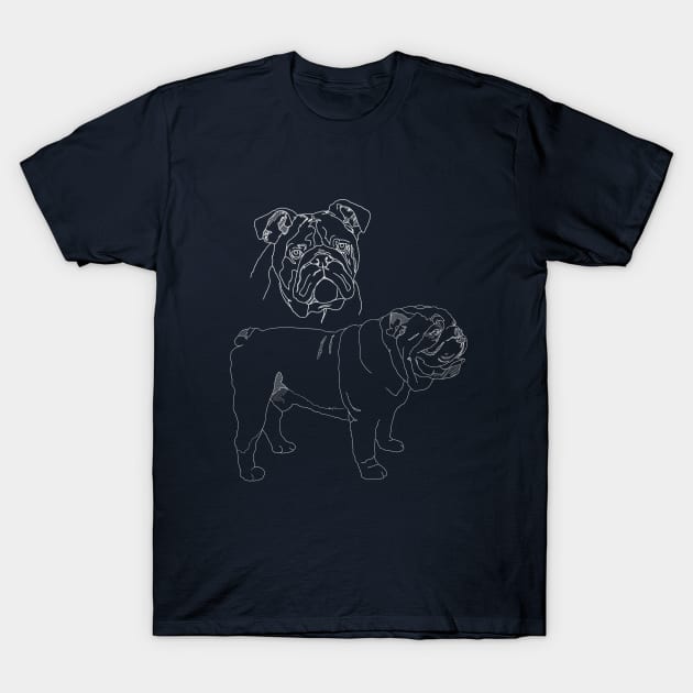 English Bulldog T-Shirt by blurryfromspace